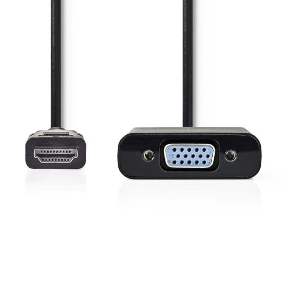 HDMI connector - VGA female + 3,5 mm uitgang 0,2 m zwart